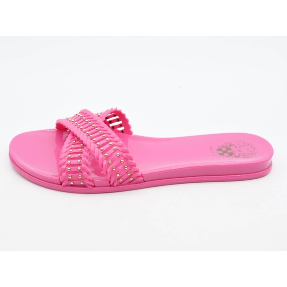 Vince Camuto Sandals Womens 8 Erindra Jelly Studded Slide Cross Strap Slip On - Picture 2 of 11